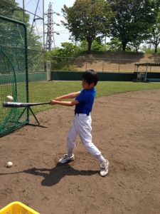 野球教室の打撃練習
