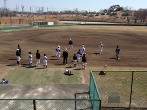 野球教室の基礎練習
