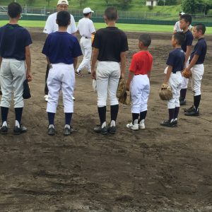 野球教室の基礎練習